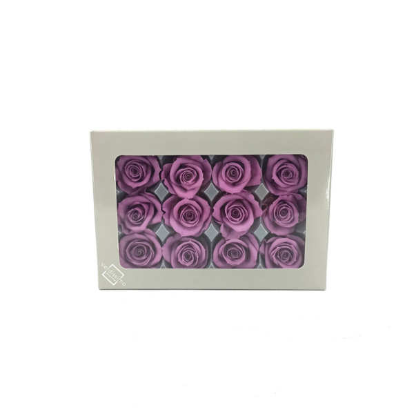Caja 12 cabezas de rosas preservadas - Imagen 6